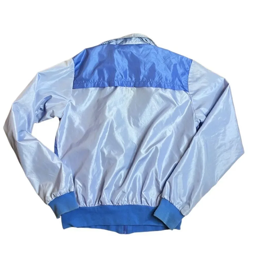 80s Vintage Nike Windbreaker Two Tone Blue Zip up Medium